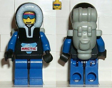 LEGO Minifigure-Arctic - Black, Black Hood, Backpack-Town / Arctic-ARC002-Creative Brick Builders